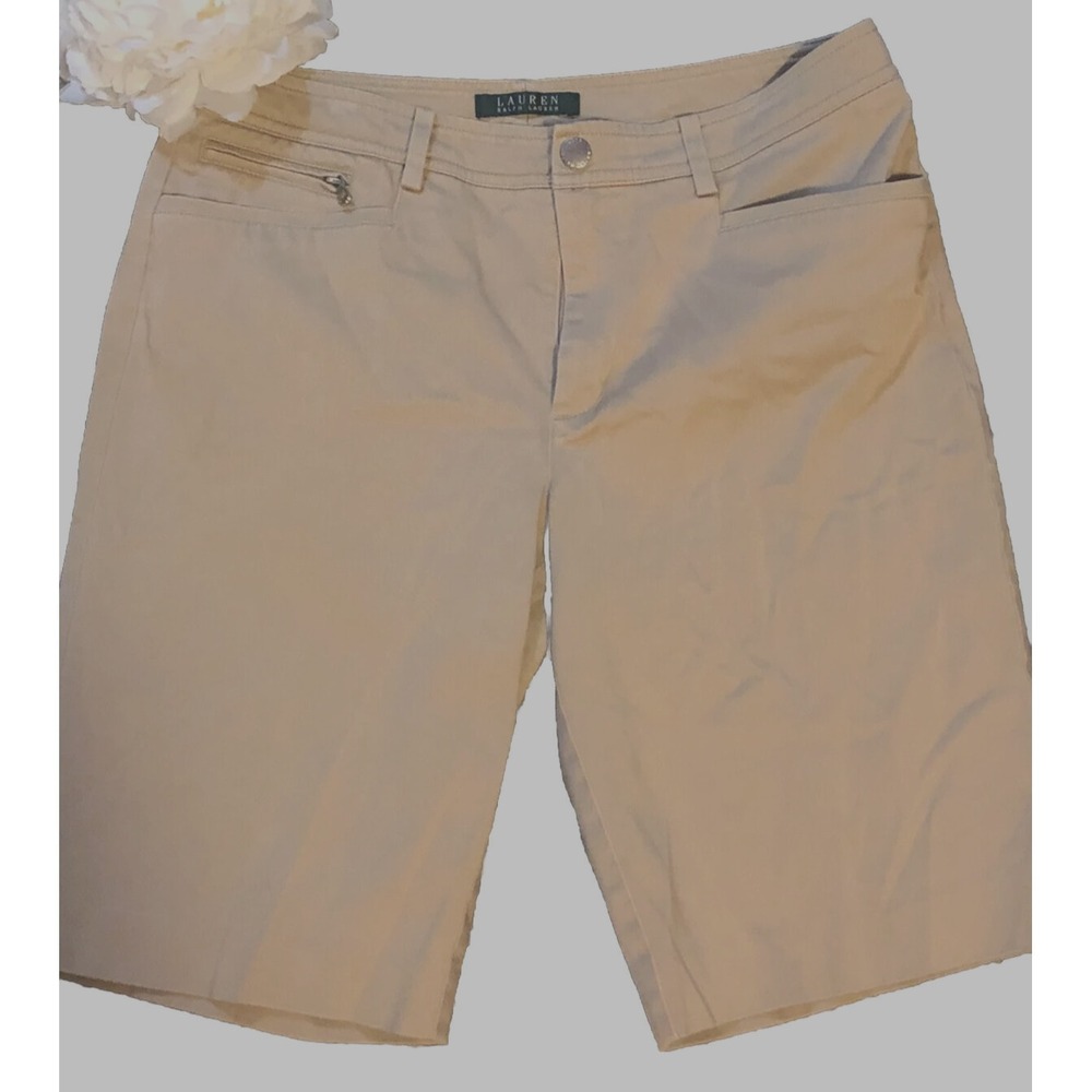Lauren Ralph Lauren Tan/Beige shorts Women's Size 6 -Cotton Blend  Walking Hike